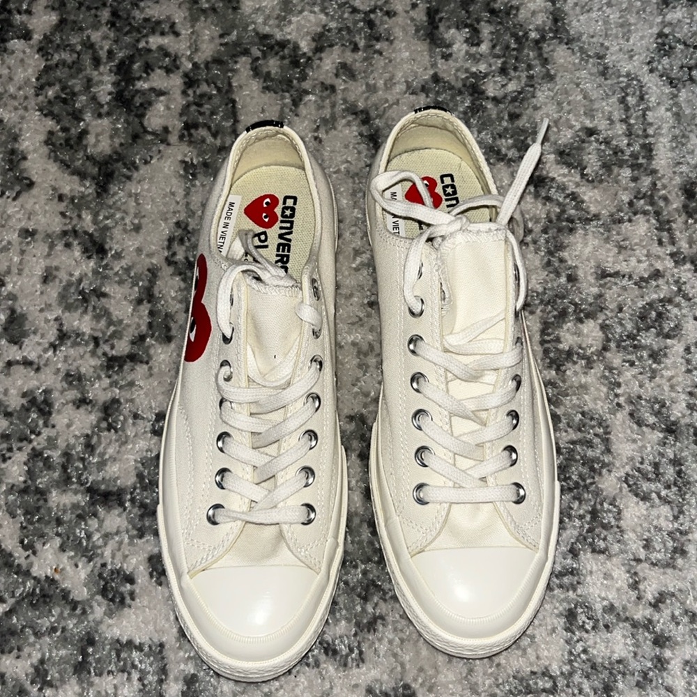 Never worn outside, only once around the house. I bought these in 2017.